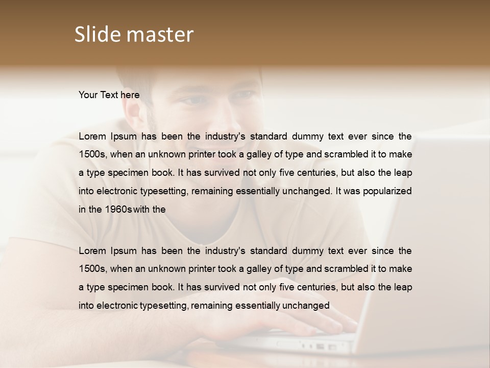 Typing Happy Notebook PowerPoint Template