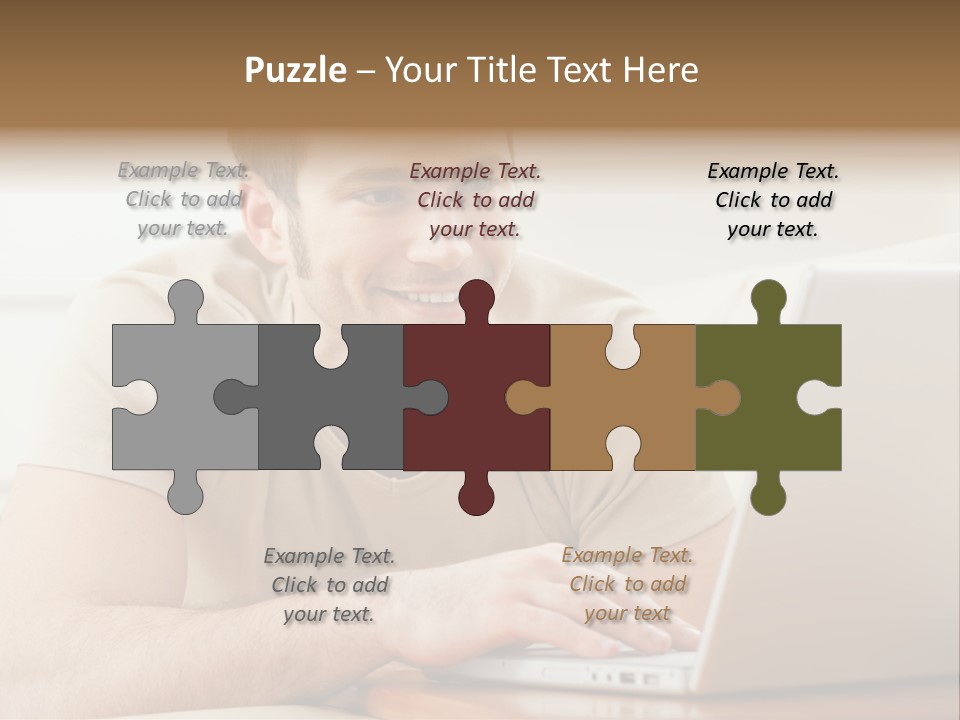 Typing Happy Notebook PowerPoint Template