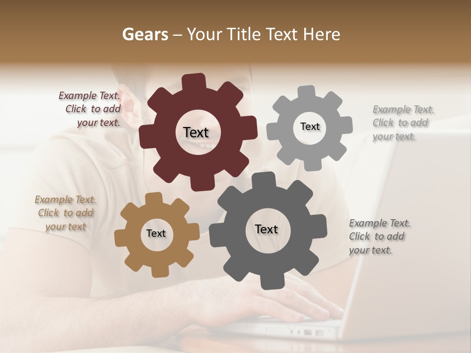 Typing Happy Notebook PowerPoint Template