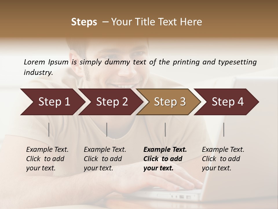 Typing Happy Notebook PowerPoint Template