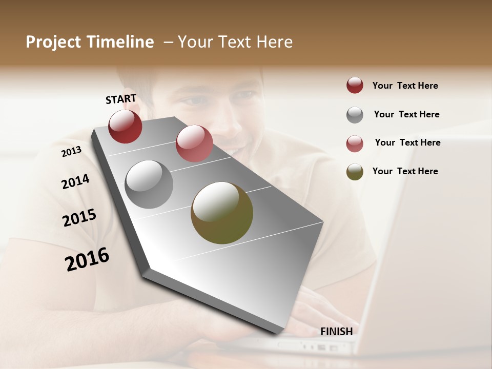 Typing Happy Notebook PowerPoint Template