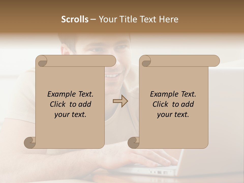 Typing Happy Notebook PowerPoint Template