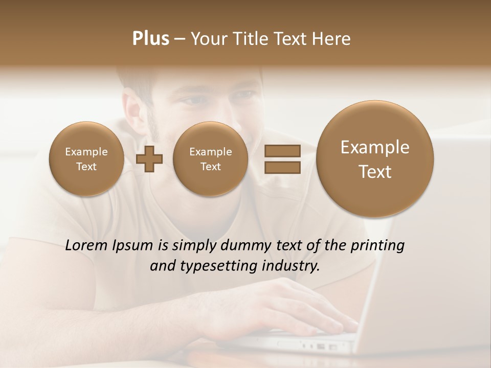 Typing Happy Notebook PowerPoint Template