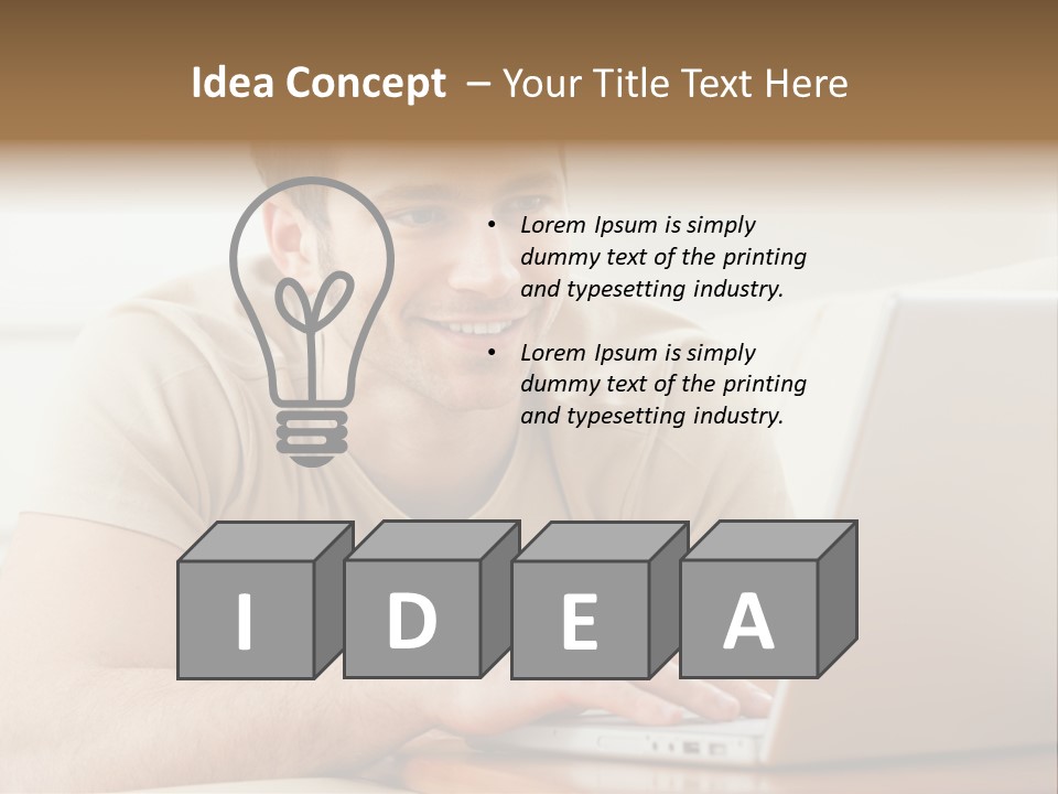 Typing Happy Notebook PowerPoint Template
