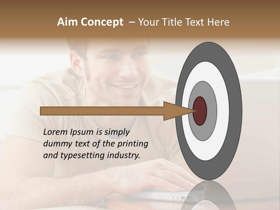 Typing Happy Notebook PowerPoint Template