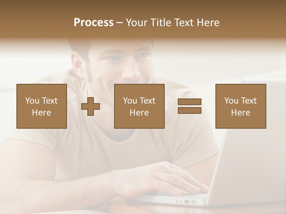 Typing Happy Notebook PowerPoint Template