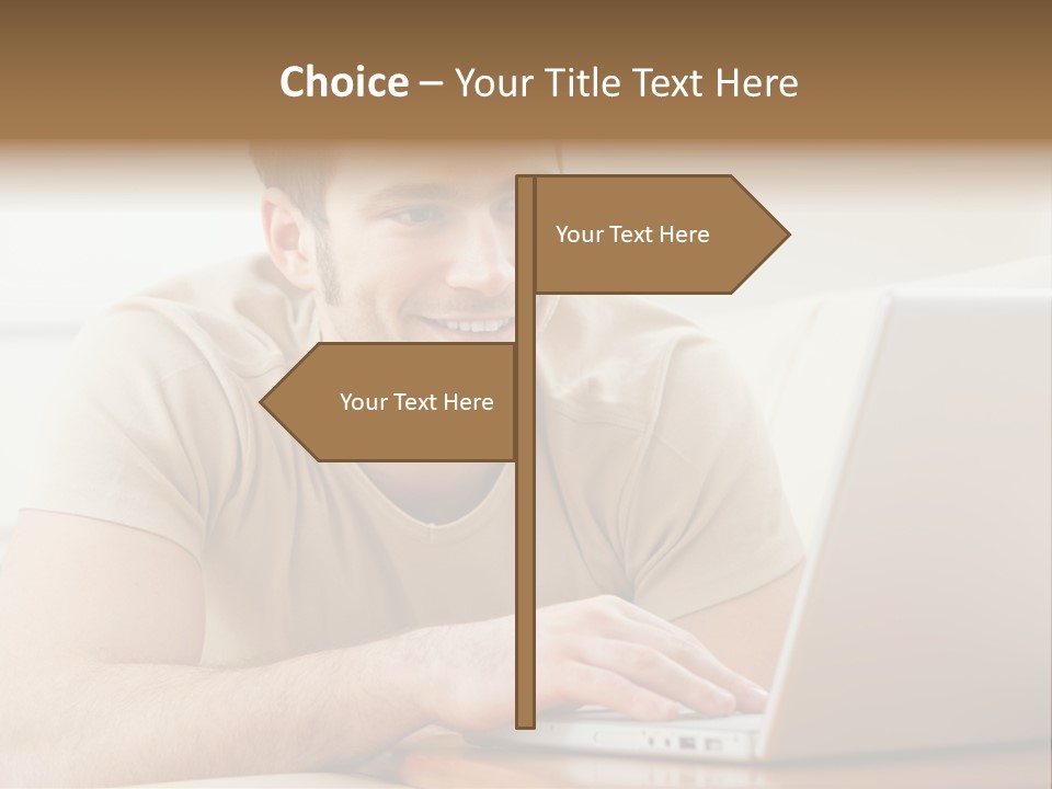 Typing Happy Notebook PowerPoint Template