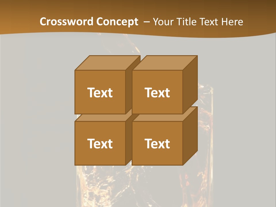 Splashing Flowing Glass PowerPoint Template