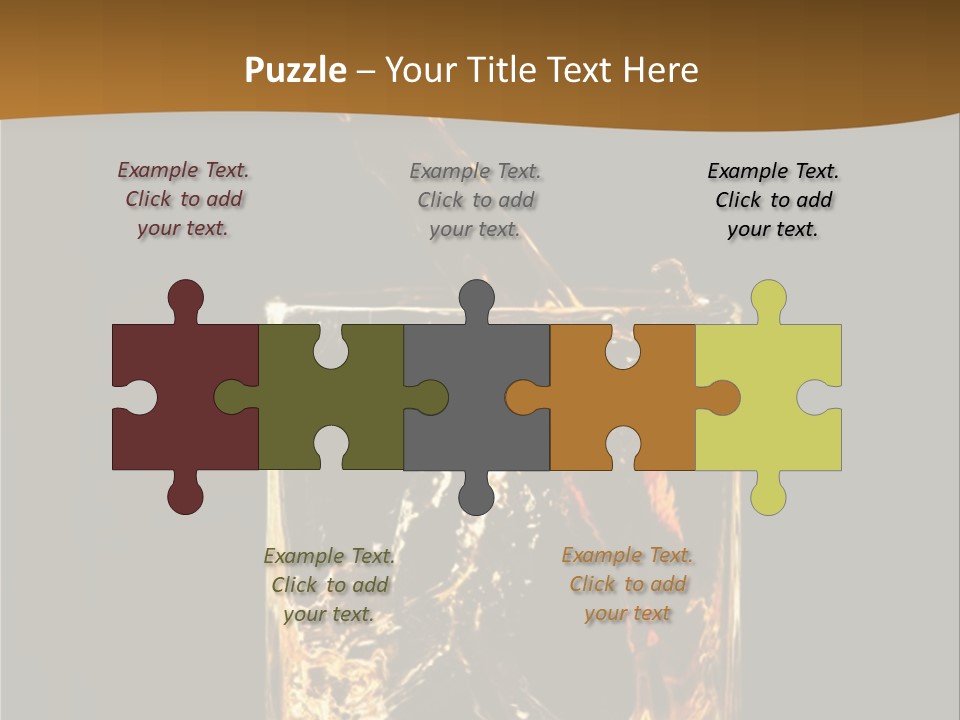 Splashing Flowing Glass PowerPoint Template
