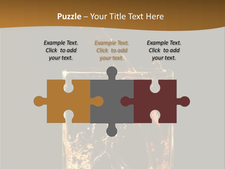 Splashing Flowing Glass PowerPoint Template