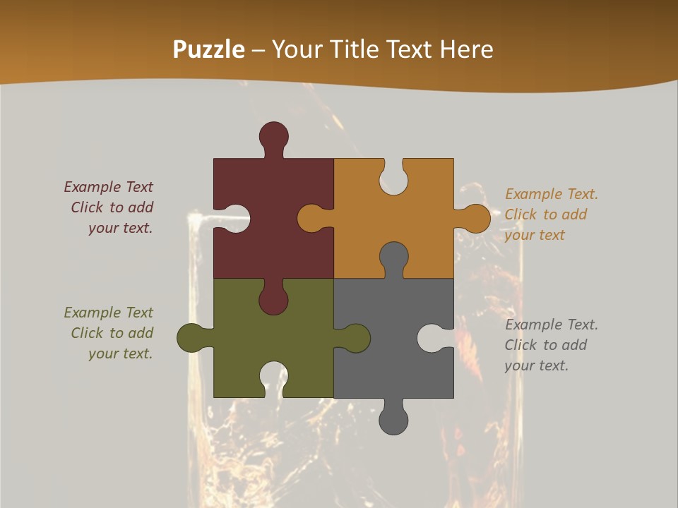Splashing Flowing Glass PowerPoint Template