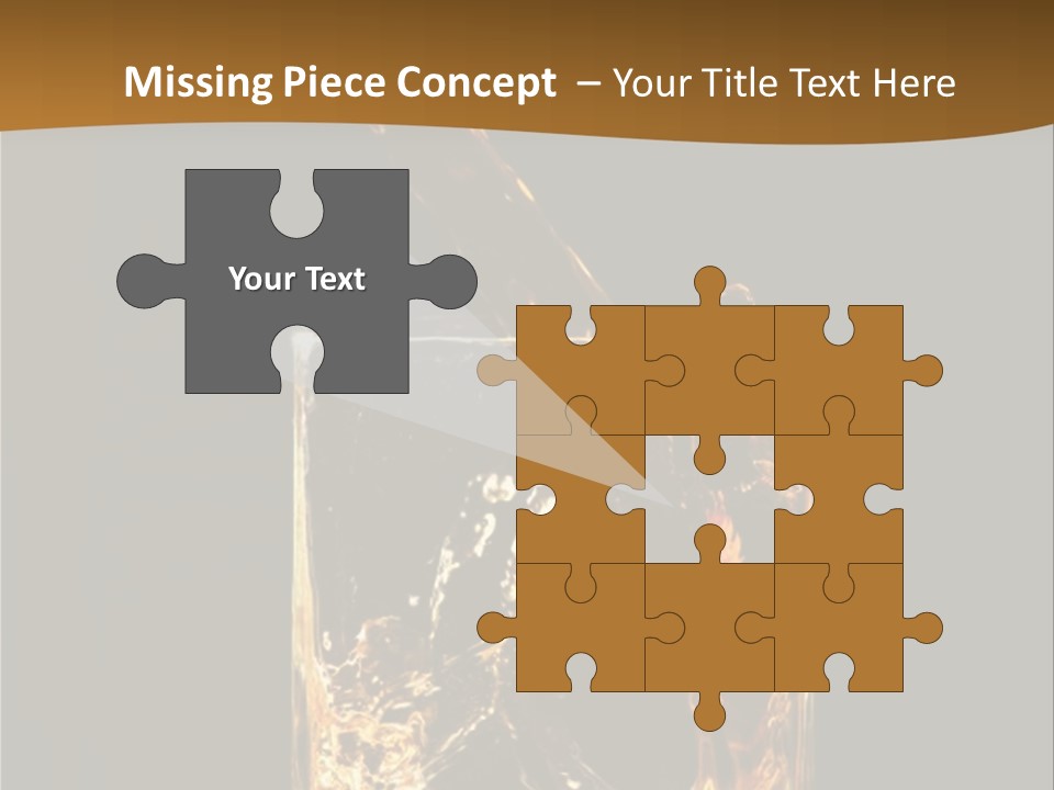 Splashing Flowing Glass PowerPoint Template