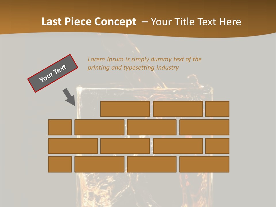 Splashing Flowing Glass PowerPoint Template