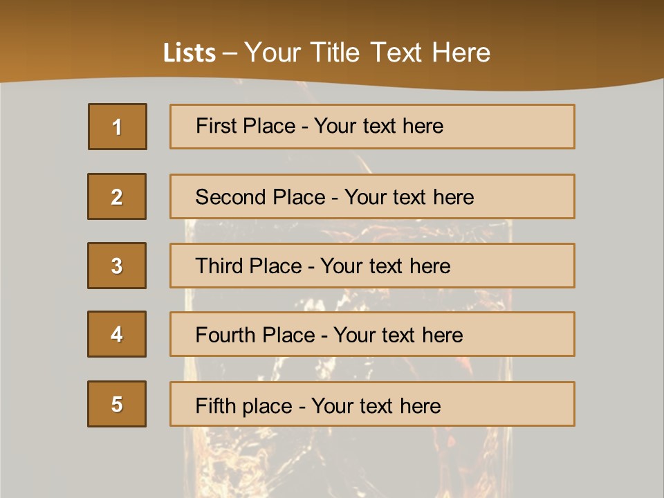 Splashing Flowing Glass PowerPoint Template
