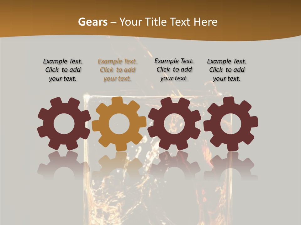 Splashing Flowing Glass PowerPoint Template