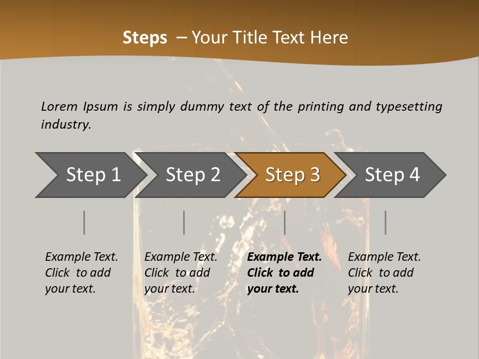Splashing Flowing Glass PowerPoint Template