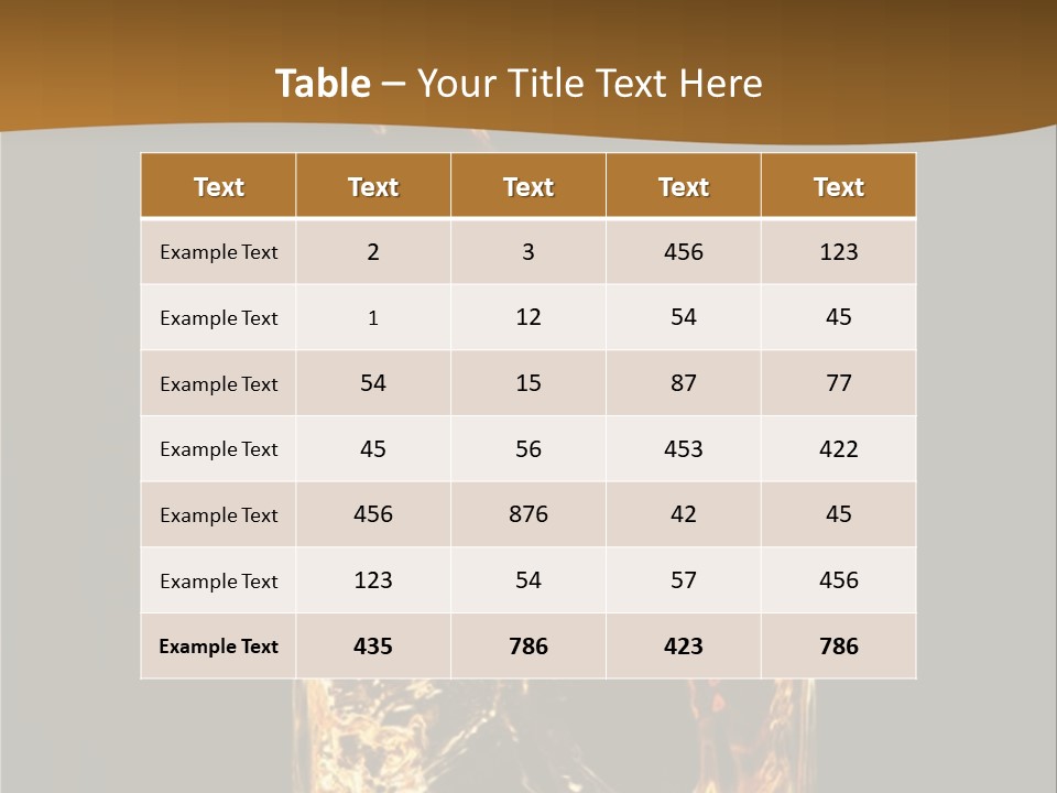 Splashing Flowing Glass PowerPoint Template