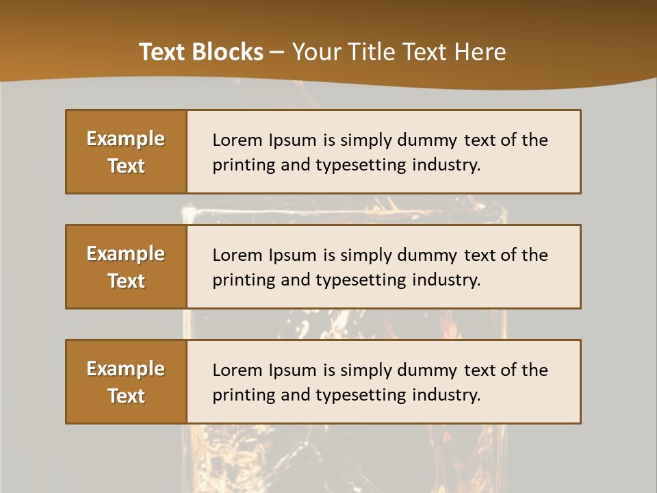 Splashing Flowing Glass PowerPoint Template