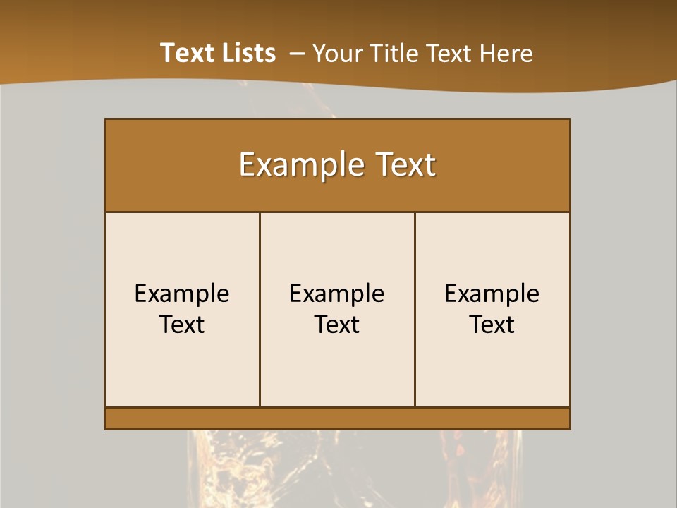 Splashing Flowing Glass PowerPoint Template
