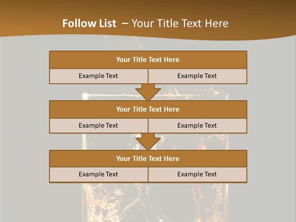 Splashing Flowing Glass PowerPoint Template