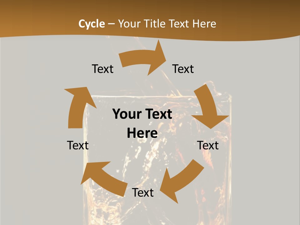 Splashing Flowing Glass PowerPoint Template