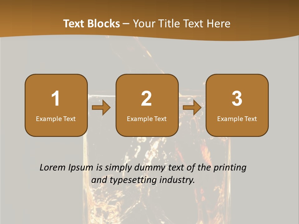 Splashing Flowing Glass PowerPoint Template