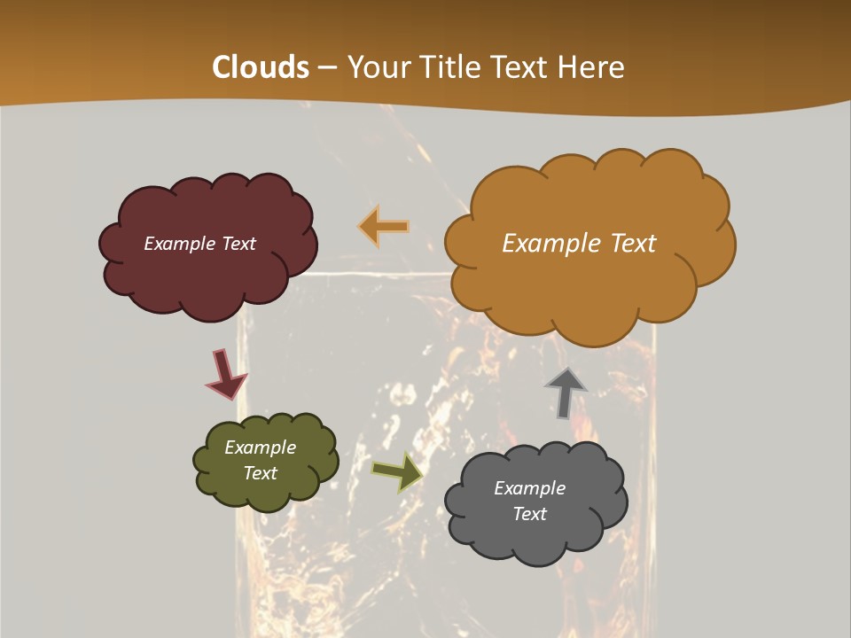 Splashing Flowing Glass PowerPoint Template