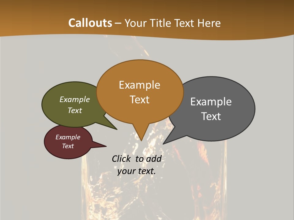 Splashing Flowing Glass PowerPoint Template