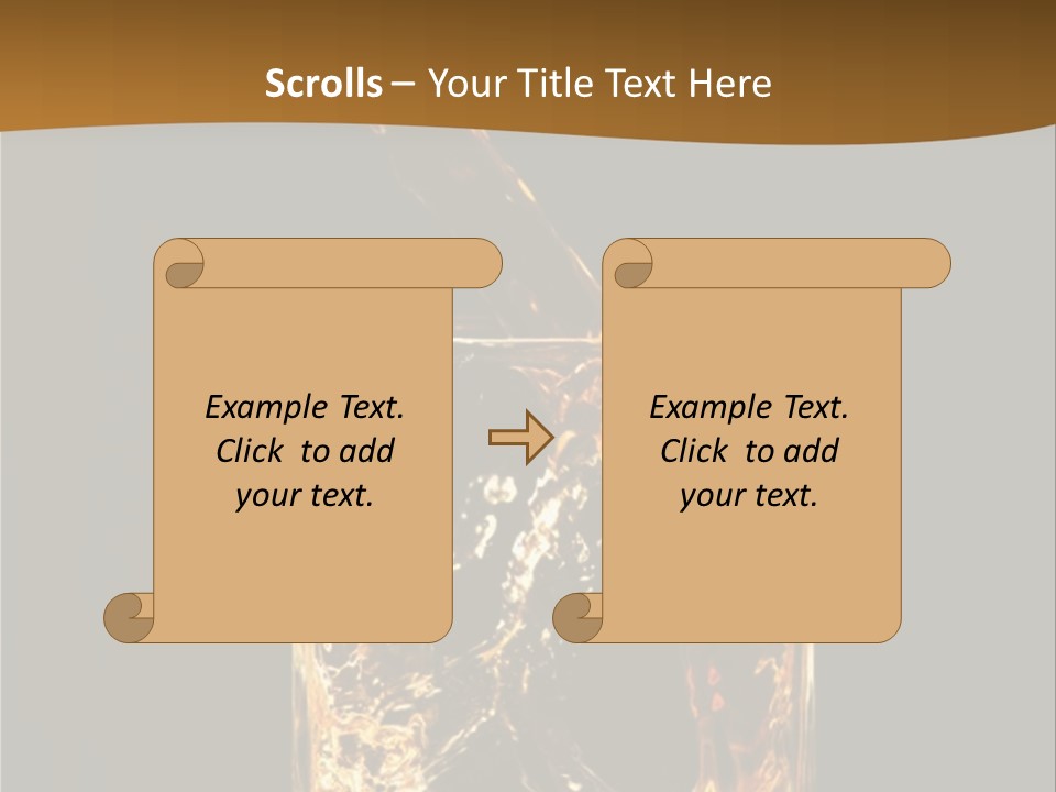 Splashing Flowing Glass PowerPoint Template
