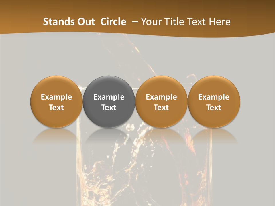 Splashing Flowing Glass PowerPoint Template