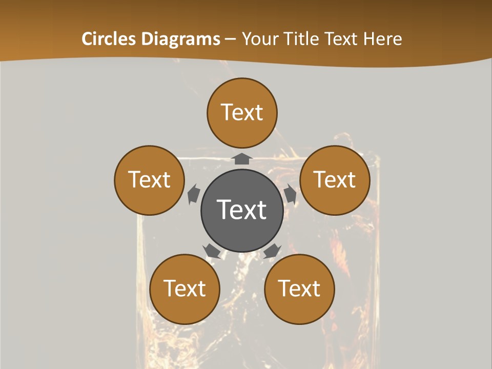 Splashing Flowing Glass PowerPoint Template