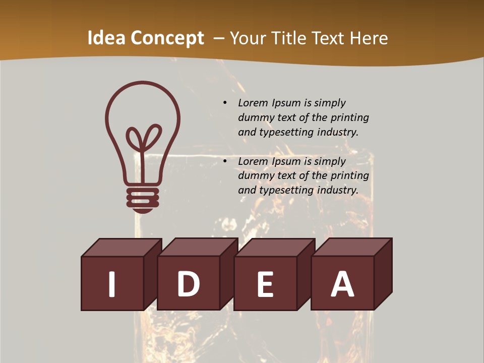 Splashing Flowing Glass PowerPoint Template