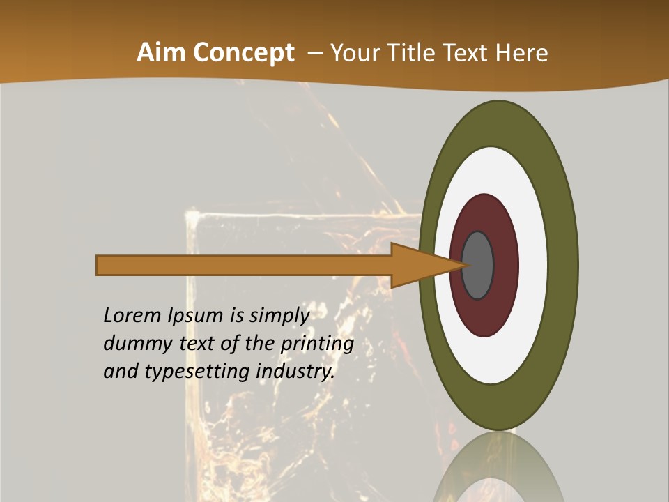 Splashing Flowing Glass PowerPoint Template