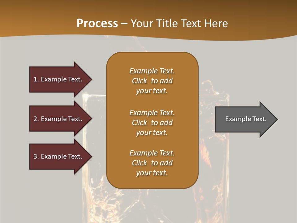 Splashing Flowing Glass PowerPoint Template