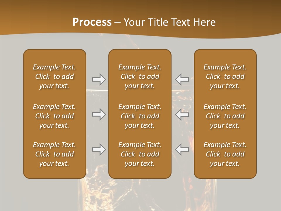 Splashing Flowing Glass PowerPoint Template
