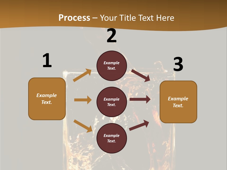 Splashing Flowing Glass PowerPoint Template