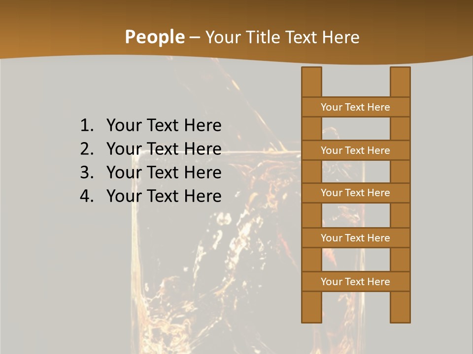 Splashing Flowing Glass PowerPoint Template