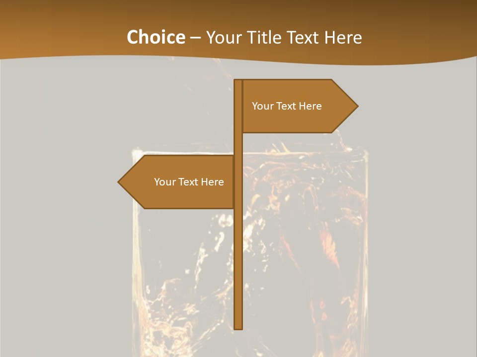 Splashing Flowing Glass PowerPoint Template