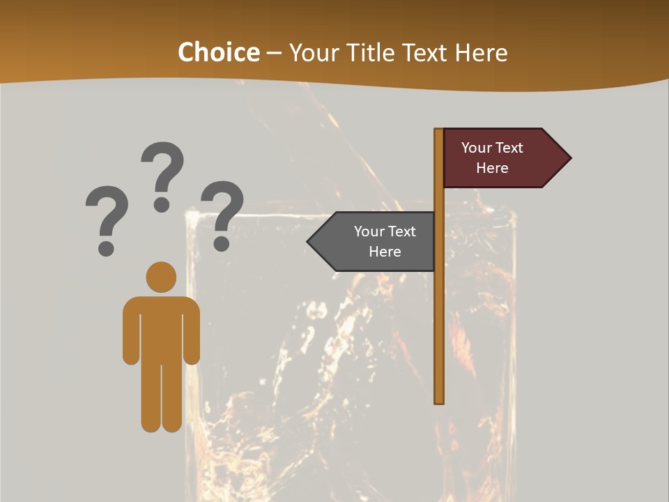 Splashing Flowing Glass PowerPoint Template