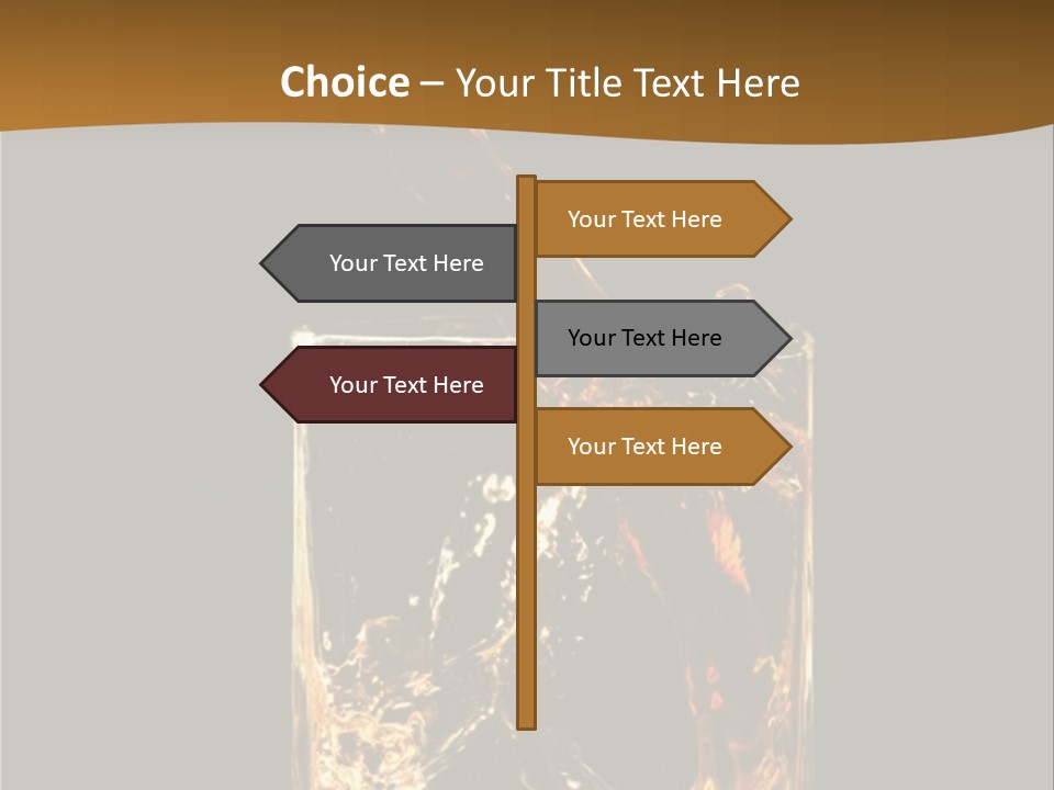 Splashing Flowing Glass PowerPoint Template