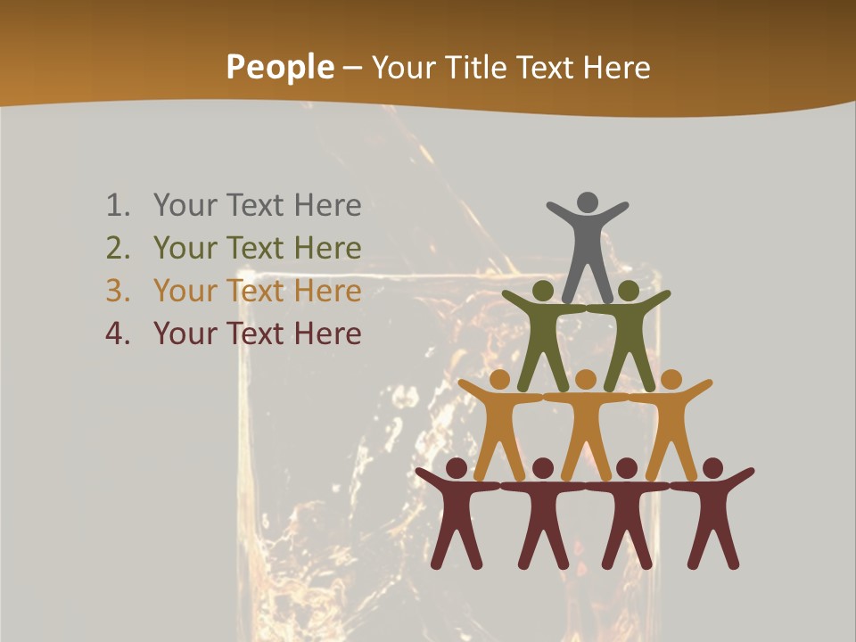 Splashing Flowing Glass PowerPoint Template