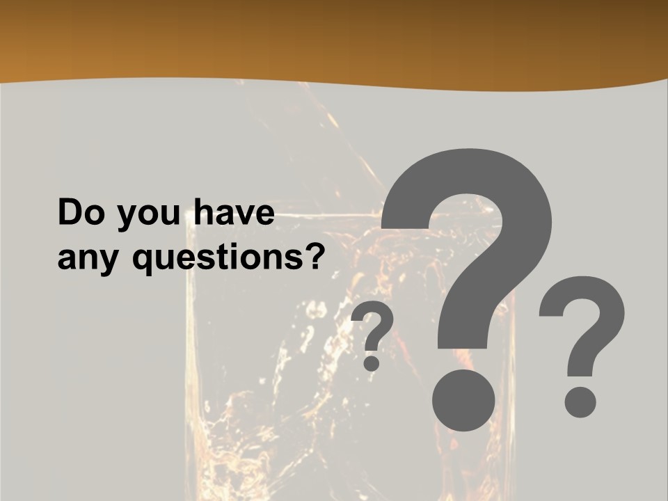 Splashing Flowing Glass PowerPoint Template