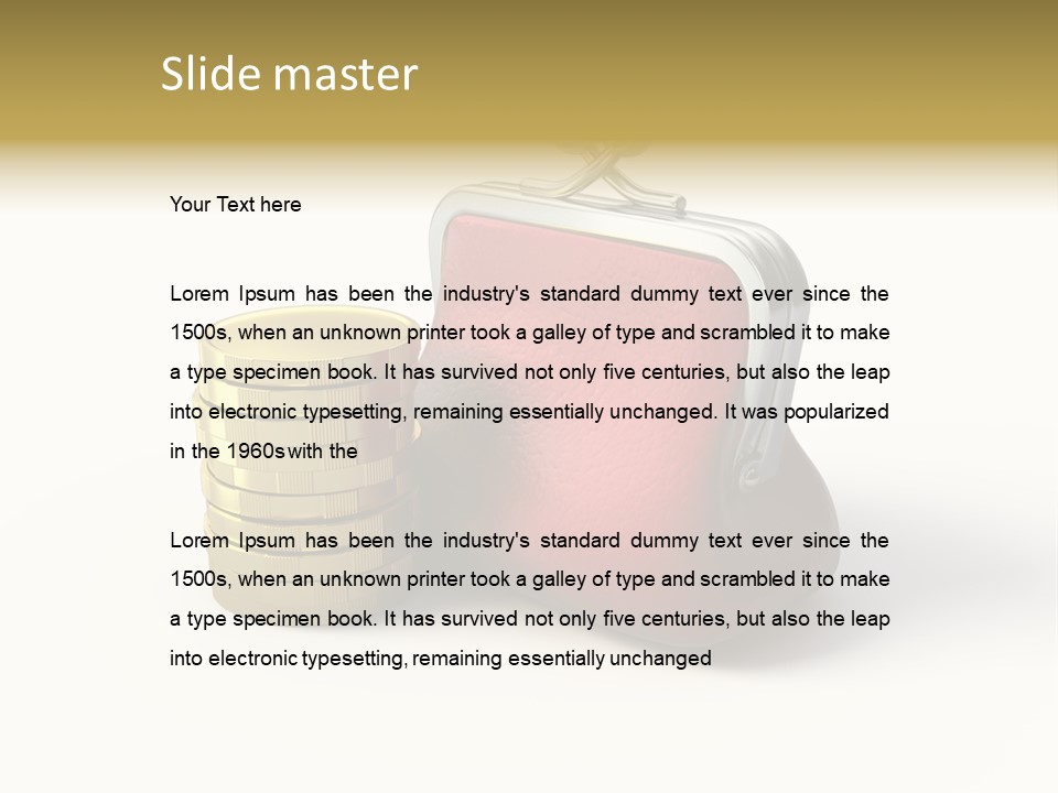 Metallic Isolated Buying PowerPoint Template