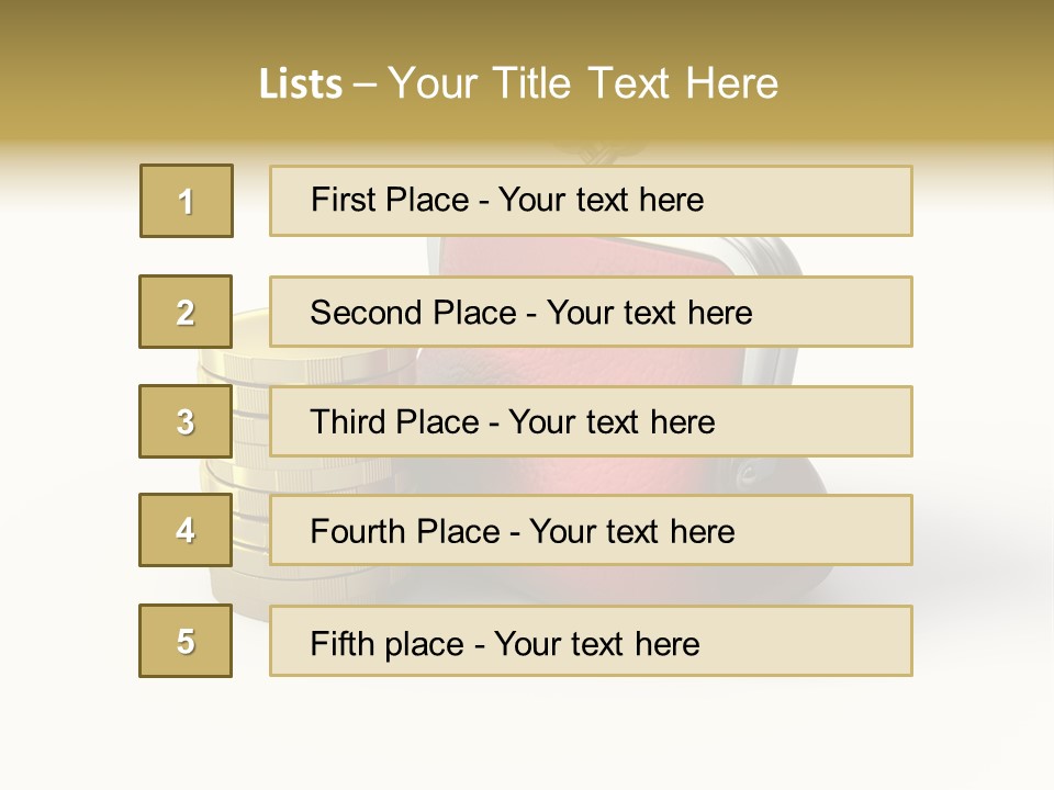 Metallic Isolated Buying PowerPoint Template