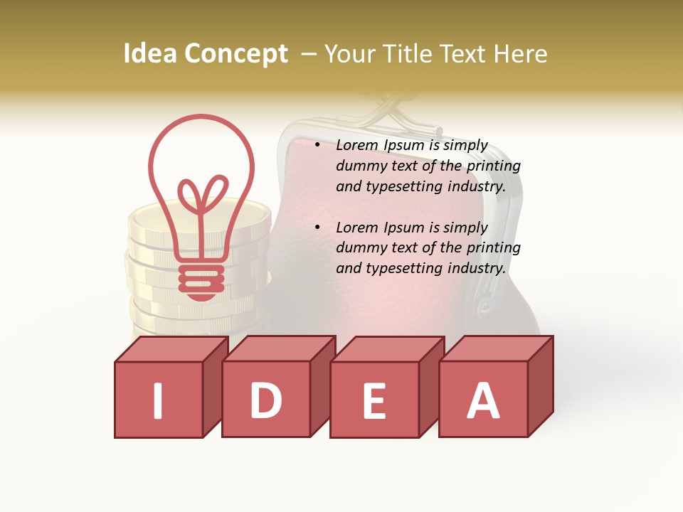 Metallic Isolated Buying PowerPoint Template