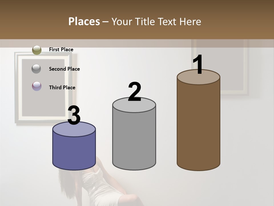 Standing Picture Sitting PowerPoint Template