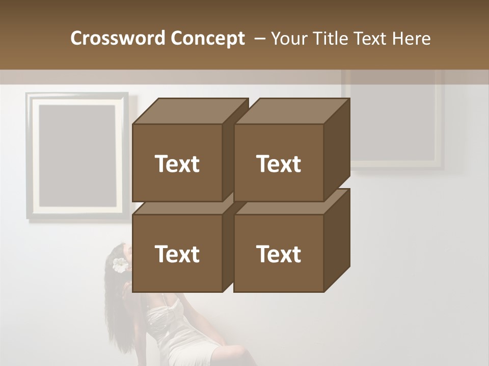 Standing Picture Sitting PowerPoint Template