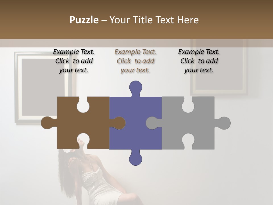 Standing Picture Sitting PowerPoint Template