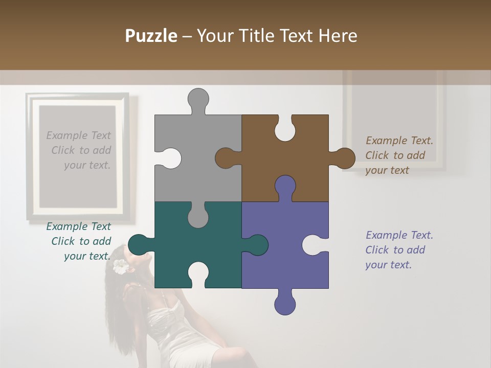 Standing Picture Sitting PowerPoint Template