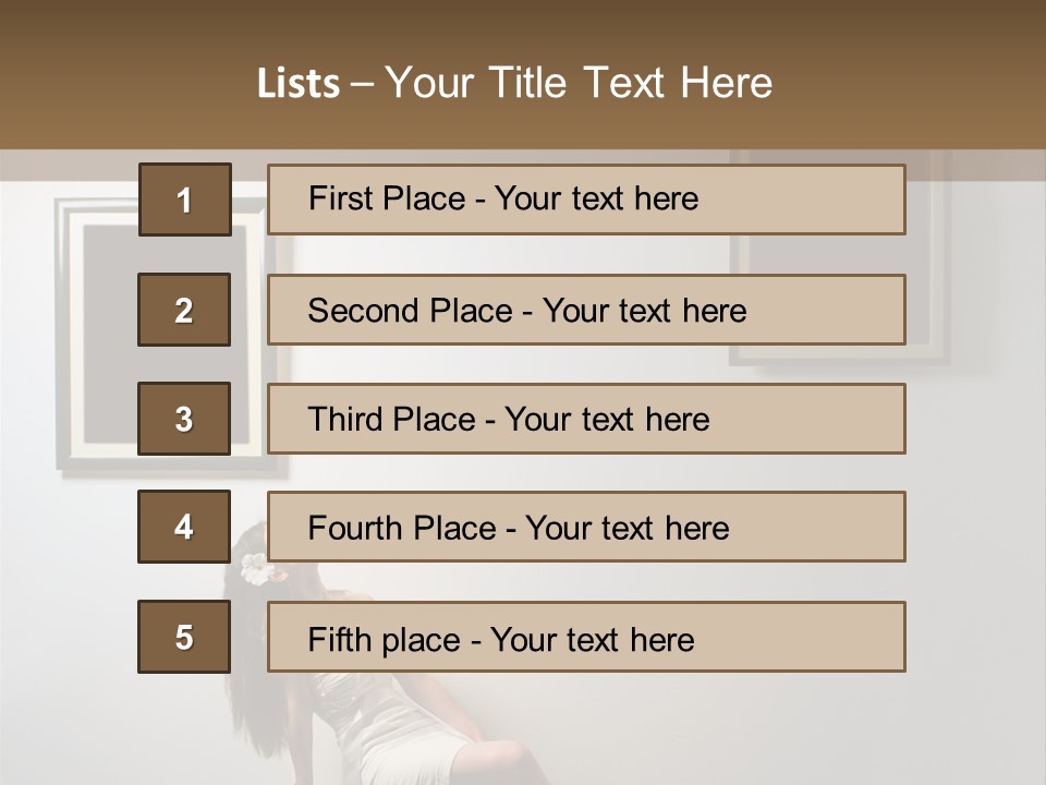 Standing Picture Sitting PowerPoint Template